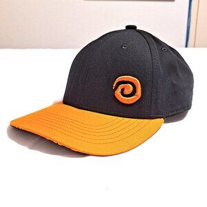 Xcaret brand Baseball Cap - black and Orange